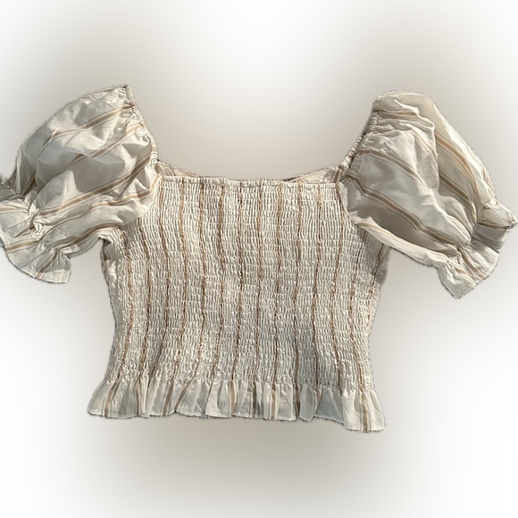 Sage the Label Amari White Stripe Twist Front Top Size Medium from Revolve - Picture 7 of 8